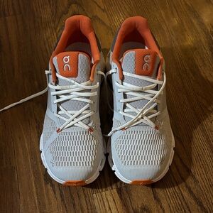 On Running Mens' White and Orange Sneakers